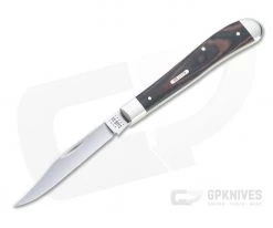Case Slimline Trapper Smooth Black and Red Micarta Slip Joint Knife 27857