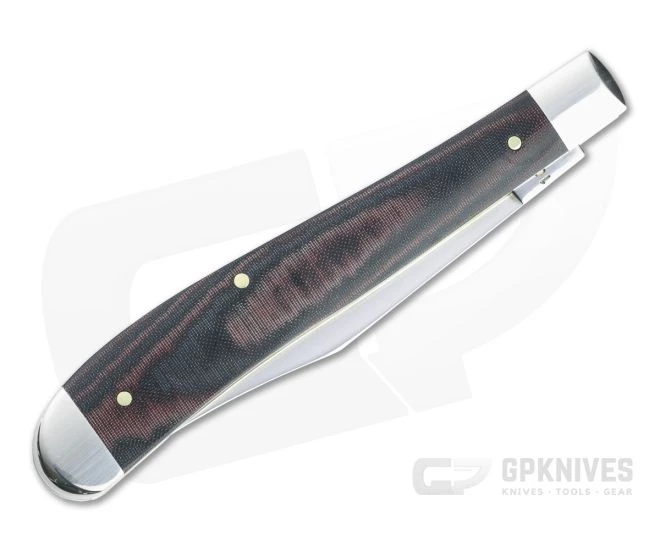 Case Slimline Trapper Smooth Black and Red Micarta Slip Joint Knife 27857 2 Case Slimline Trapper Smooth Black and Red Micarta Slip Joint Knife 27857 - Image 2