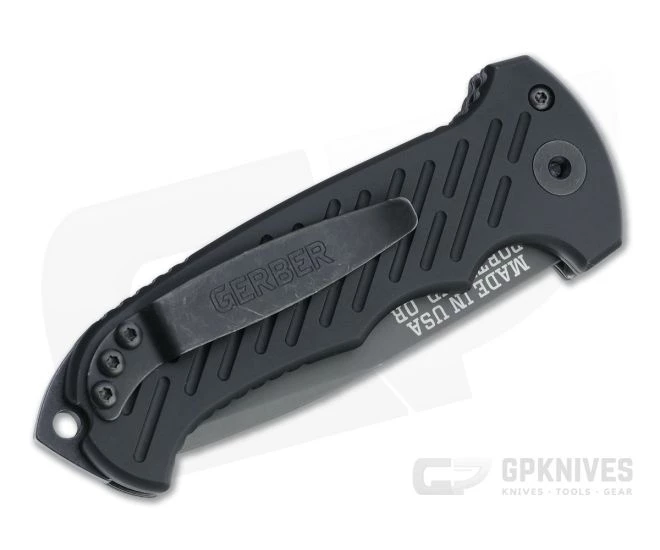 Gerber 06 Automatic Tanto Serrated Black S30V Black Aluminum Automatic Knife 30-000850N 2 Gerber 06 Automatic Tanto Serrated Black S30V Black Aluminum Automatic Knife 30-000850N - Image 2