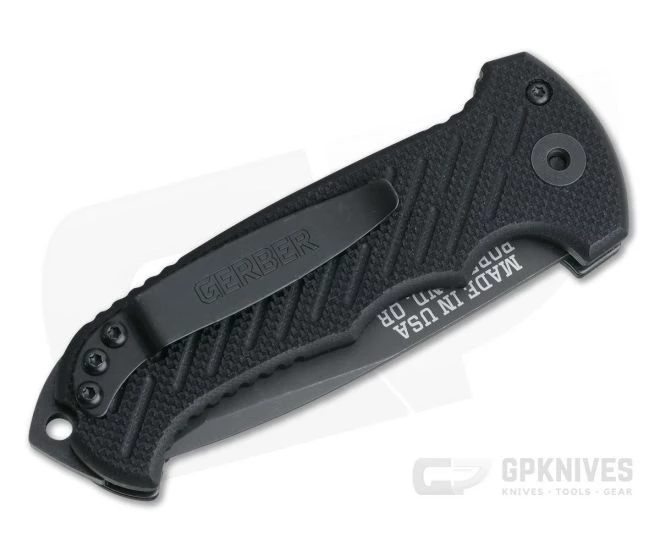 Gerber 06 Automatic Tanto Black G10 Black Oxide S30V Automatic Knife 30-001296N 2 Gerber 06 Automatic Tanto Black G10 Black Oxide S30V Automatic Knife 30-001296N - Image 2