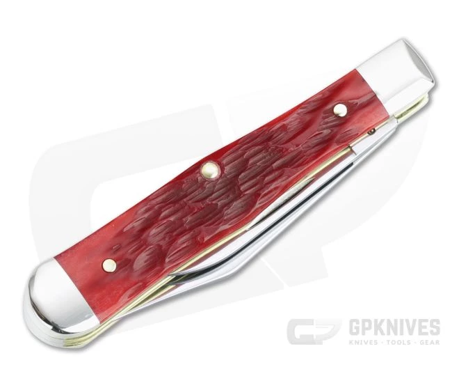 Case Swell Center Jack Small Carbon Steel Dark Red Peach Seed Jig Bone Slip Joint Folder 31959 2 Case Swell Center Jack Small Carbon Steel Dark Red Peach Seed Jig Bone Slip Joint Folder 31959 - Image 2