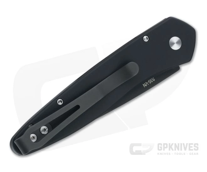 Protech Newport Solid Black DLC S35VN Automatic 3407 2 Protech Newport Solid Black DLC S35VN Automatic 3407 - Image 2