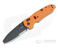 Hogue Trauma First Response Tool Blunt Tip Serrated Black N680 Orange G10 ABLE Lock Folder 34764