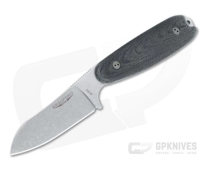 Bradford Guardian3.5 Sheepsfoot Stonewashed M390 3D Black Micarta Fixed Blade 1 Bradford Guardian3.5 Sheepsfoot Stonewashed M390 3D Black Micarta Fixed Blade