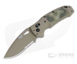 Hogue SIG K320 AXG Scorpion Drop Point FDE Serrated S30V Green G-Mascus G10 Aluminum ABLE Lock Folder 36378