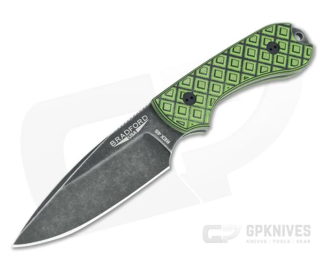 Bradford Guardian3 False Edge GPK Exclusive Nimbus Rex 45 Toxic Green/Black G10 Fixed Blade 1 Bradford Guardian3 False Edge GPK Exclusive Nimbus Rex 45 Toxic Green/Black G10 Fixed Blade
