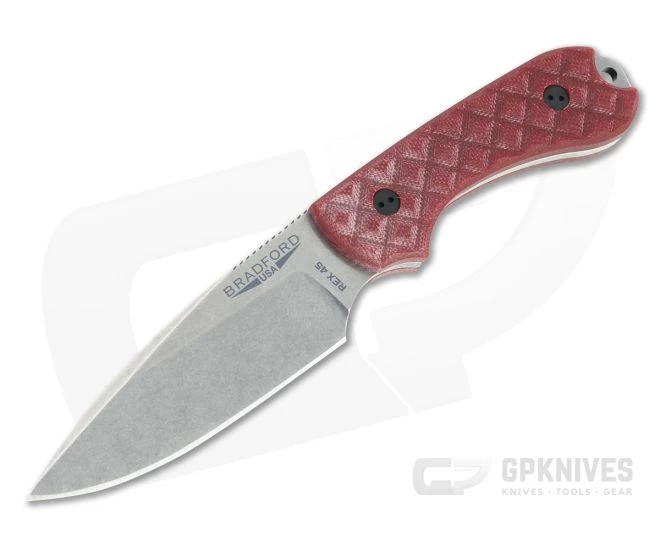 Bradford Guardian3 False Edge GPK Exclusive Stonewashed Rex 45 Red G10 Fixed Blade 1 Bradford Guardian3 False Edge GPK Exclusive Stonewashed Rex 45 Red G10 Fixed Blade
