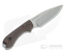 Bradford Guardian3 False Edge GPK Exclusive Stonewashed Rex 45 3D Chocolate/Red Richlite Fixed Blade -Default Template 4 3fe 117 rex45 3
