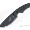TOPS Knives 3 Pointer Black 1095 Black Canvas Micarta EDC Hunter Neck Knife 3PR-01