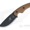 TOPS Knives 3 Pointer Black 1095 Tan Canvas Micarta EDC Hunter Neck Knife 3PR-02