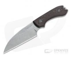 Bradford Knives Guardian3 Wharncliffe LTD 3D Chocolate/Red Richlite Stonewashed M390 Fixed Blade