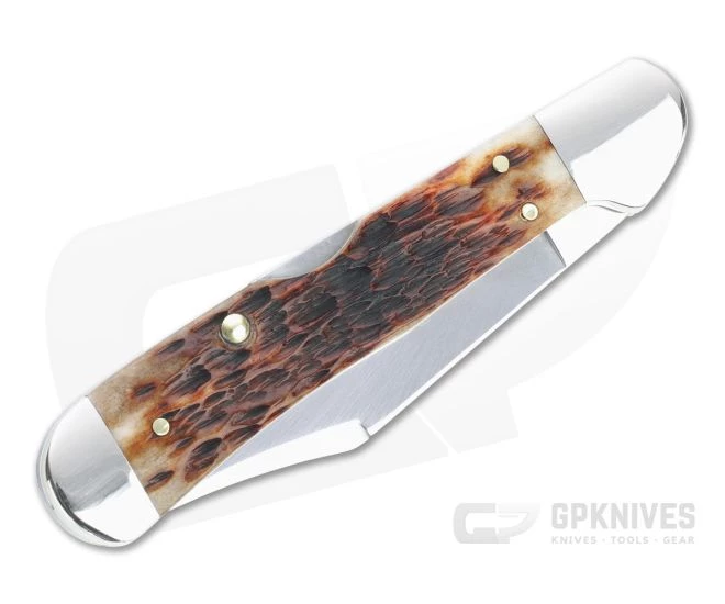 Case Mini Copperlock Peach Seed Jigged Brown Bone Back Lock Knife 42655 2 Case Mini Copperlock Peach Seed Jigged Brown Bone Back Lock Knife 42655 - Image 2
