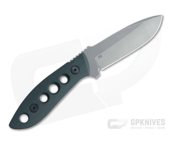 Tom Krein K9 Model 6 Drop Point Stonewashed D2 Blasted Forest Green G10 Fixed Blade 4474 3 Tom Krein K9 Model 6 Drop Point Stonewashed D2 Blasted Forest Green G10 Fixed Blade 4474 - Image 3