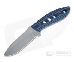 Tom Krein K9 Model 6 Drop Point Stonewashed D2 Blasted Blue/Black G10 Fixed Blade 4475