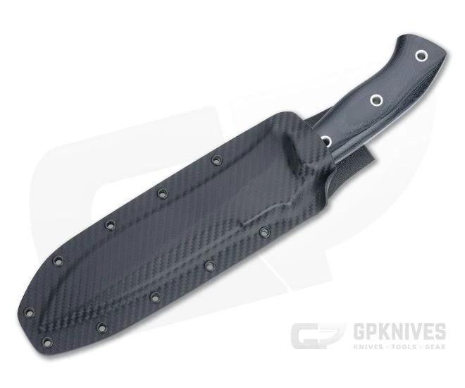 Mike Irie TFK Tactical Field Knife Satin CPM-154 Black Canvas Micarta Fixed Blade 4521 2 Mike Irie TFK Tactical Field Knife Satin CPM-154 Black Canvas Micarta Fixed Blade 4521 - Image 2