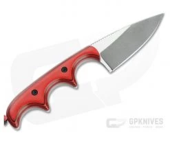 Alan Folts Custom Minimalist Drop Point Two-Tone CPM-154 Cherry/Black G10 Fixed Blade Neck Knife 4630 -Default Template 4 4630 3 1
