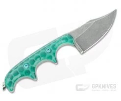 Alan Folts Custom Minimalist Bowie Tumbled CPM-154 Glow Matrix Acrylic Fixed Blade Neck Knife 4637 -Default Template 4 4637 3