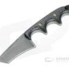 Alan Folts Custom Minimalist Tanto Tumbled CPM-154 Carbon Fiber Fixed Blade Neck Knife 4645