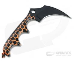 Alan Folts Custom KeraMinimalist Black CPM-154 Orange Matrix Acrylic Fixed Blade Neck Knife 4647 -Default Template 4 4647 3