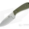 Aaron Frederick Custom Work Horse Drop Point Stonewashed AEB-L Green G10 Fixed Blade Knife 4652