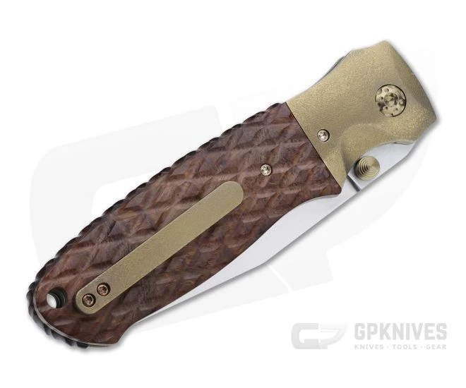 John W. Smith Custom New York Special Satin S35VN Ironwood Liner Lock Folding Knife 4662 2 John W. Smith Custom New York Special Satin S35VN Ironwood Liner Lock Folding Knife 4662 - Image 2