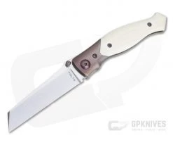 Alan Folts Linear Prototype Tier 2 Hand Rubbed CPM-154 Bolstered Ivory G10 Liner Lock Folder 4680