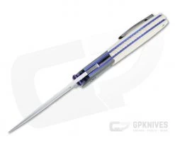 John W. Smith Custom Nexus Satin S45VN Zirconium Bolstered Ivory Paper Micarta Folder 4694 -Default Template 4 4694 3