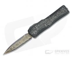 Heretic Custom Colossus D/E Bakers Forge Damascus Black Dunes Fat Carbon OTF Automatic 4699