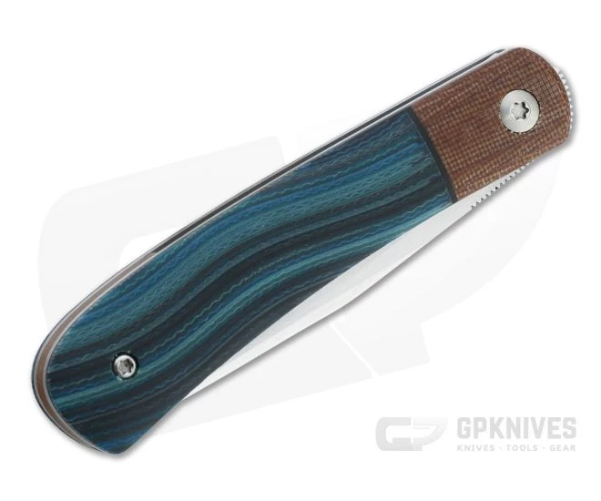 Enrique Pena Custom Front Flipper Trapper Bolstered Teal Ripple G-Carta Folder 4703 2 Enrique Pena Custom Front Flipper Trapper Bolstered Teal Ripple G-Carta Folder 4703 - Image 2