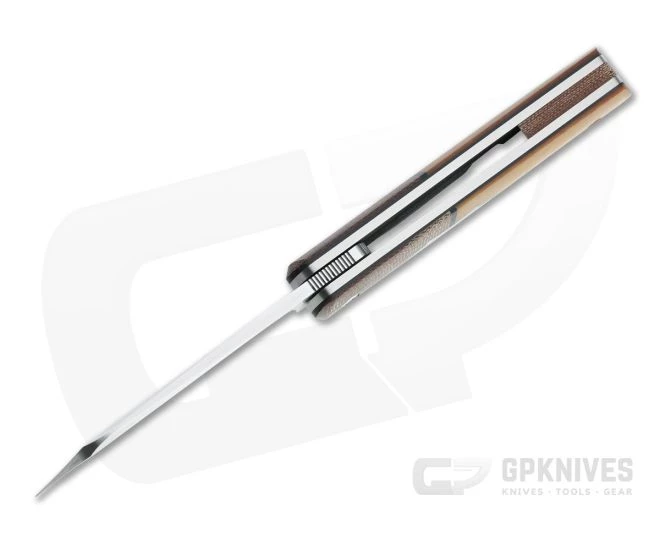 Enrique Pena Custom Front Flipper Barlow Bolstered Antique Paper Micarta Folder 4704 3 Enrique Pena Custom Front Flipper Barlow Bolstered Antique Paper Micarta Folder 4704 - Image 3