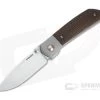 Enrique Pena Custom Mula Front Flipper Drop Point Burlap Micarta Folder 4705