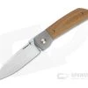 Enrique Pena Custom Mula Front Flipper Sheepsfoot Natural Canvas Micarta Folder 4706