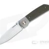 Enrique Pena Custom Mula Front Flipper Sheepsfoot Green Canvas Micarta Folder 4707