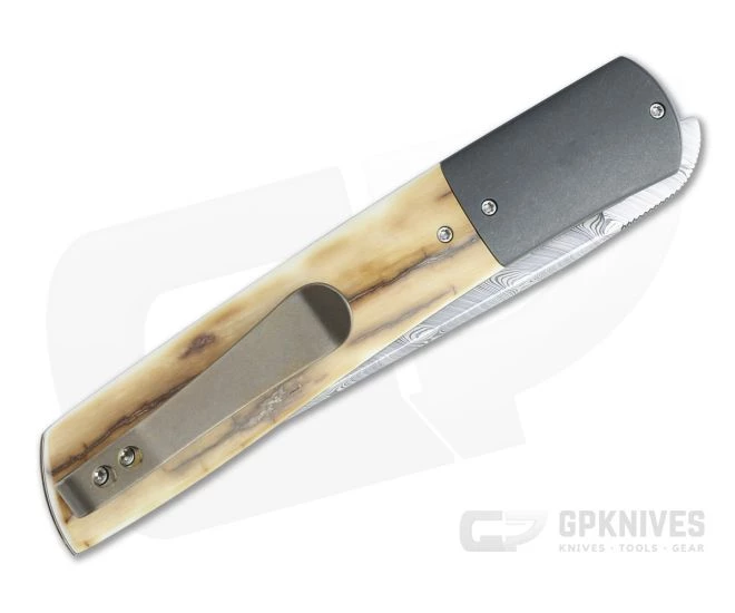 Brad Zinker Urban Trapper LLF Damasteel Zirconium Bolstered Mammoth Front Flipper 4713 2 Brad Zinker Urban Trapper LLF Damasteel Zirconium Bolstered Mammoth Front Flipper 4713 - Image 2