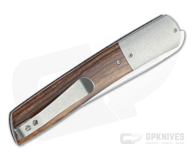 Brad Zinker Urban Trapper Front Flipper LLF Stonewashed CPM-154 Bolstered Desert Ironwood Folder 4714 2 Brad Zinker Urban Trapper Front Flipper LLF Stonewashed CPM-154 Bolstered Desert Ironwood Folder 4714 - Image 2