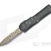 Heretic Custom Colossus Recurve Bakers Forge Damascus Black Dunes Fat Carbon OTF Automatic 4726