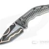 Heretic Custom Medusa Tanto Bakers Forge Damascus Frag DLC Titanium Automatic Knife 4728