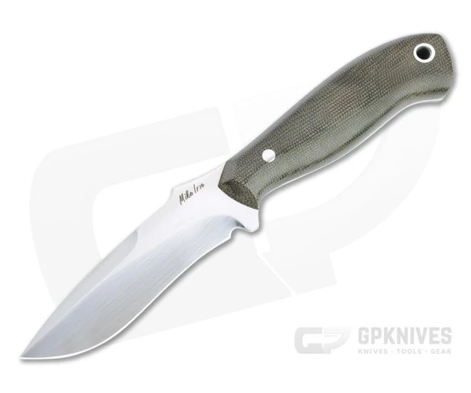 Mike Irie Model 113 Spear Point Satin S35VN Green Canvas Micarta Fixed Blade 4732 1 Mike Irie Model 113 Spear Point Satin S35VN Green Canvas Micarta Fixed Blade 4732