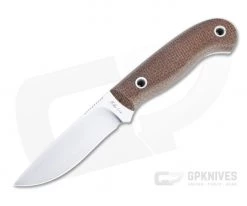 Mike Irie Model 110 Drop Point CPM-154 Brown Burlap Micarta Fixed Blade 4743