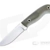 Mike Irie Model 110 Drop Point CPM-154 Green Canvas Micarta Fixed Blade 4744
