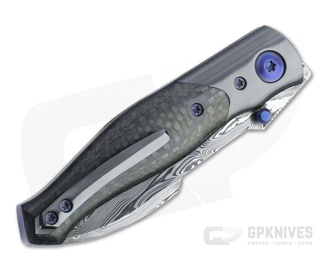 Alan Folts U/W #2 Damasteel Wharncliffe Zirconium Bolstered Carbon Fiber Folder 4748 2 Alan Folts U/W #2 Damasteel Wharncliffe Zirconium Bolstered Carbon Fiber Folder 4748 - Image 2
