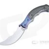 Alan Folts Rite #2 Satin CPM 154 Black Timascus Bolstered Carbon Fiber Persian Folder 4750