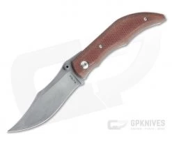 Alan Folts Sultan Tumbled CPM 154 Chili Red Micarta Folder 4754