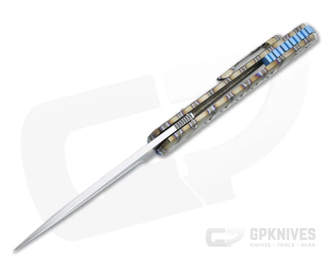 Sergey Rogovets IcePick XL Front Flipper Satin S45VN Flamed Titanium Frame Lock Folder 4773 3 Sergey Rogovets IcePick XL Front Flipper Satin S45VN Flamed Titanium Frame Lock Folder 4773 - Image 3