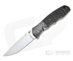 John W. Smith Custom Nexus Satin S45VN Carbon Fiber Bolstered Black Palm Wood Folder 4777