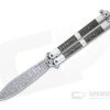 Craig Camerer Custom Balisong Drip Damascus Shatter Weave Carbon Fiber Butterfly Knife 4783