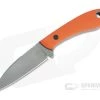 Tom Krein Custom TK-11 Wharncliffe Acid Washed S35VN Blasted Orange G10 Fixed Blade