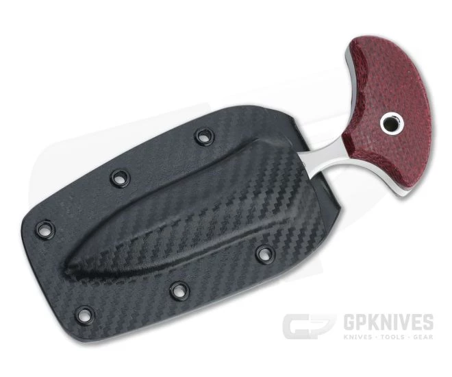 Mike Irie Version 2 Push Dagger CPM-154 Red Burlap Micarta Fixed Blade 4810 2 Mike Irie Version 2 Push Dagger CPM-154 Red Burlap Micarta Fixed Blade 4810 - Image 2