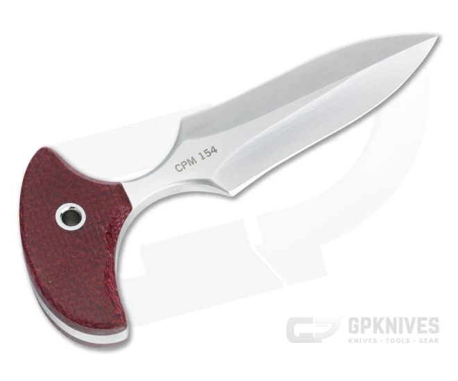 Mike Irie Version 2 Push Dagger CPM-154 Red Burlap Micarta Fixed Blade 4810 3 Mike Irie Version 2 Push Dagger CPM-154 Red Burlap Micarta Fixed Blade 4810 - Image 3