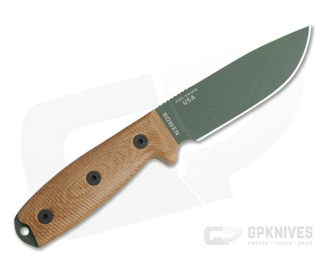 ESEE 4 OD Green Blade 3D Natural Canvas Micarta Handles Fixed Blade 4POD-011 3 ESEE 4 OD Green Blade 3D Natural Canvas Micarta Handles Fixed Blade 4POD-011 - Image 3